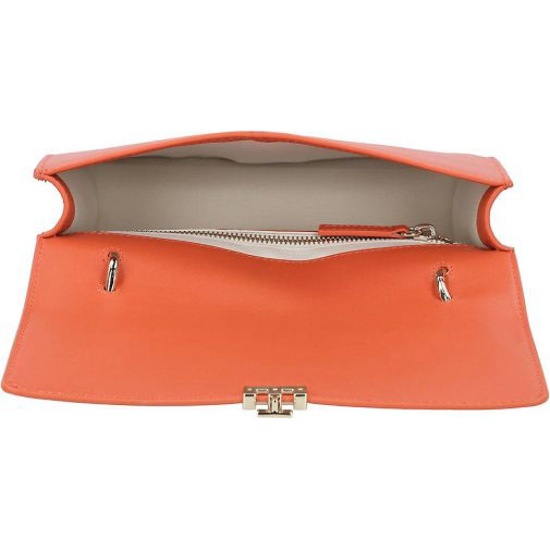 TOMMY HILFIGER Push Lock Leather Handtasche Leder 25 cm