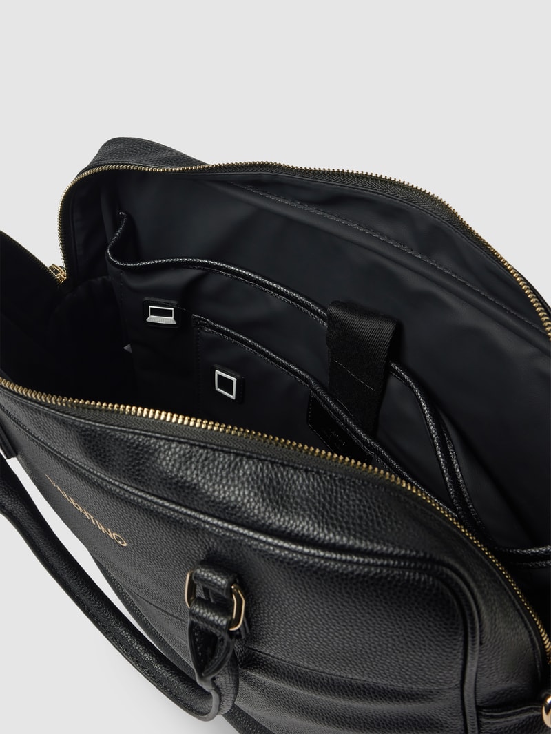 Bowling Bag mit Label-Detail in schwarz