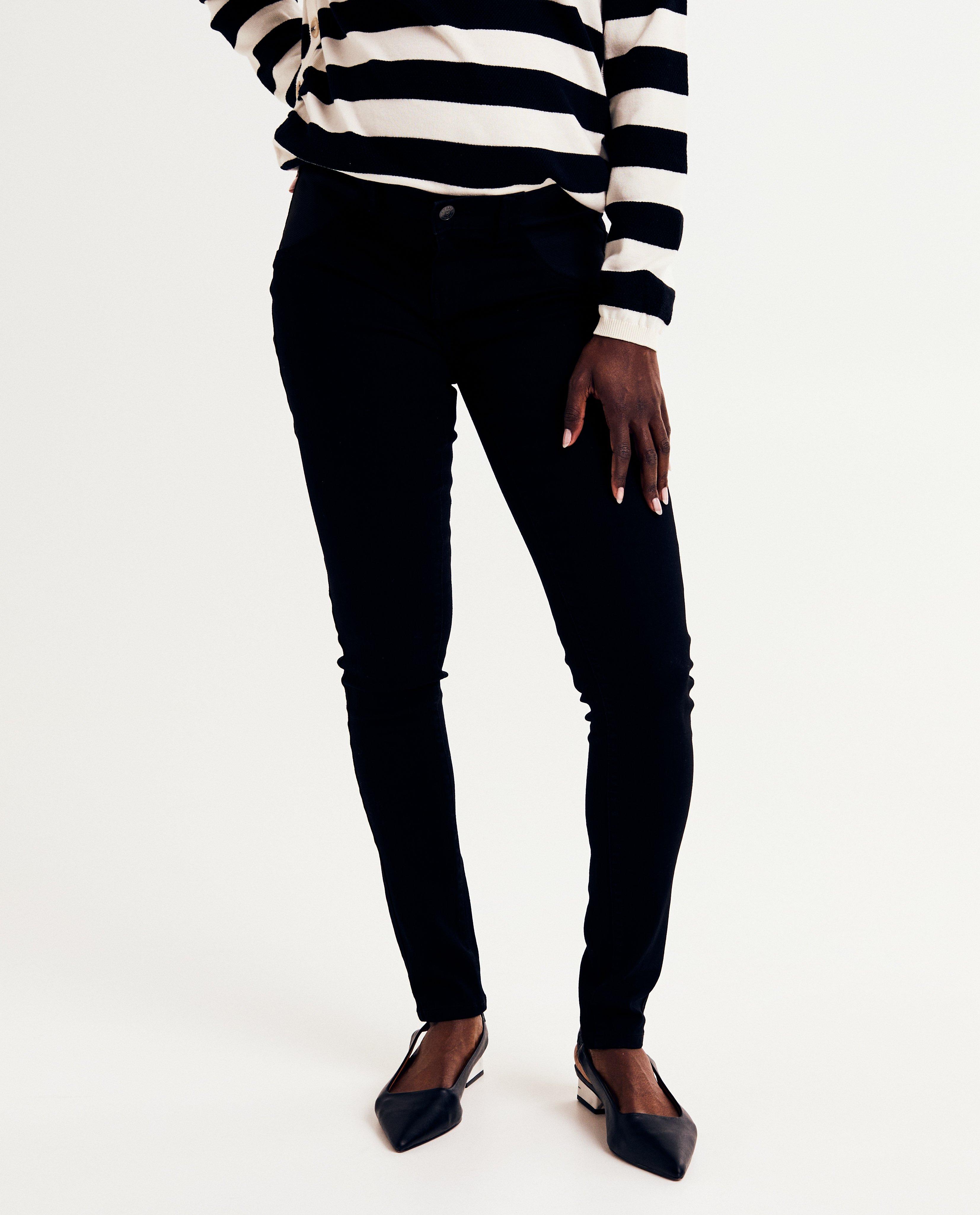 Blugi gravide Atelier Maman Black, croială skinny neagră