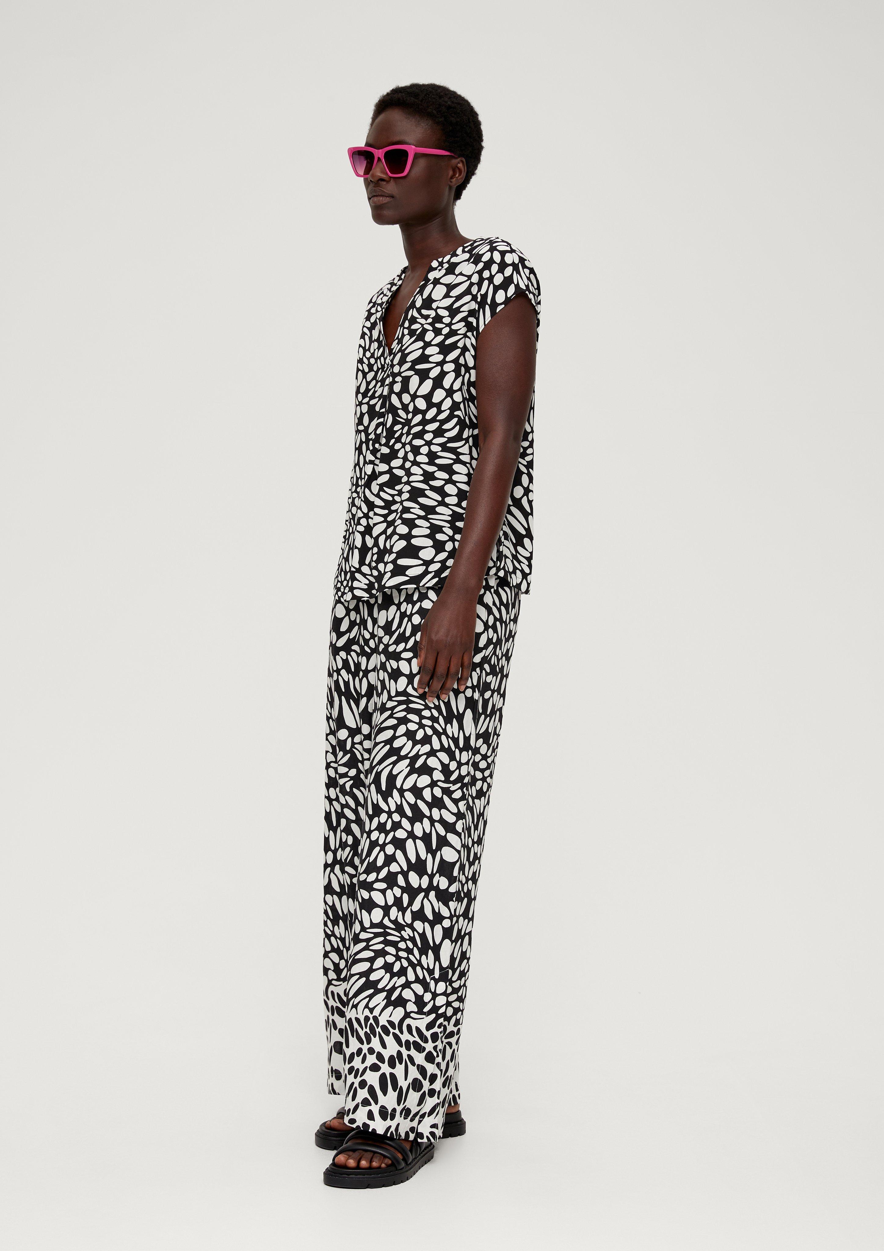 Crêpe-Bluse aus Viskose  2132031-99A0