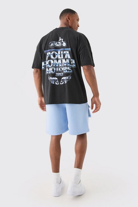 Lockere Cargo-Shorts mit Etikett