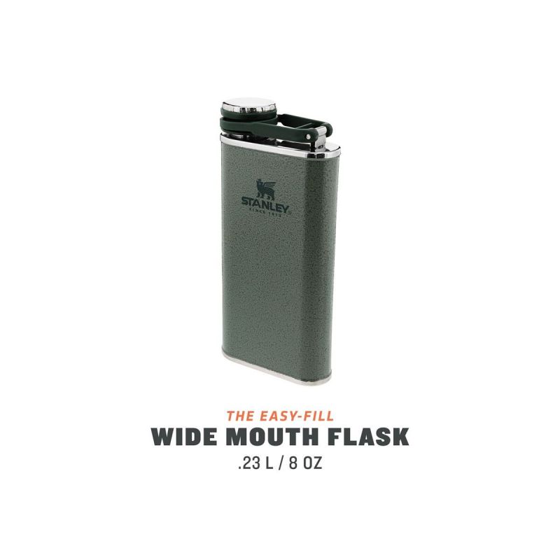 Taschenflasche, Stanley Classic Easy-Fill Wide Mouth Flask 8oz \/ 230ml Hammertone Green