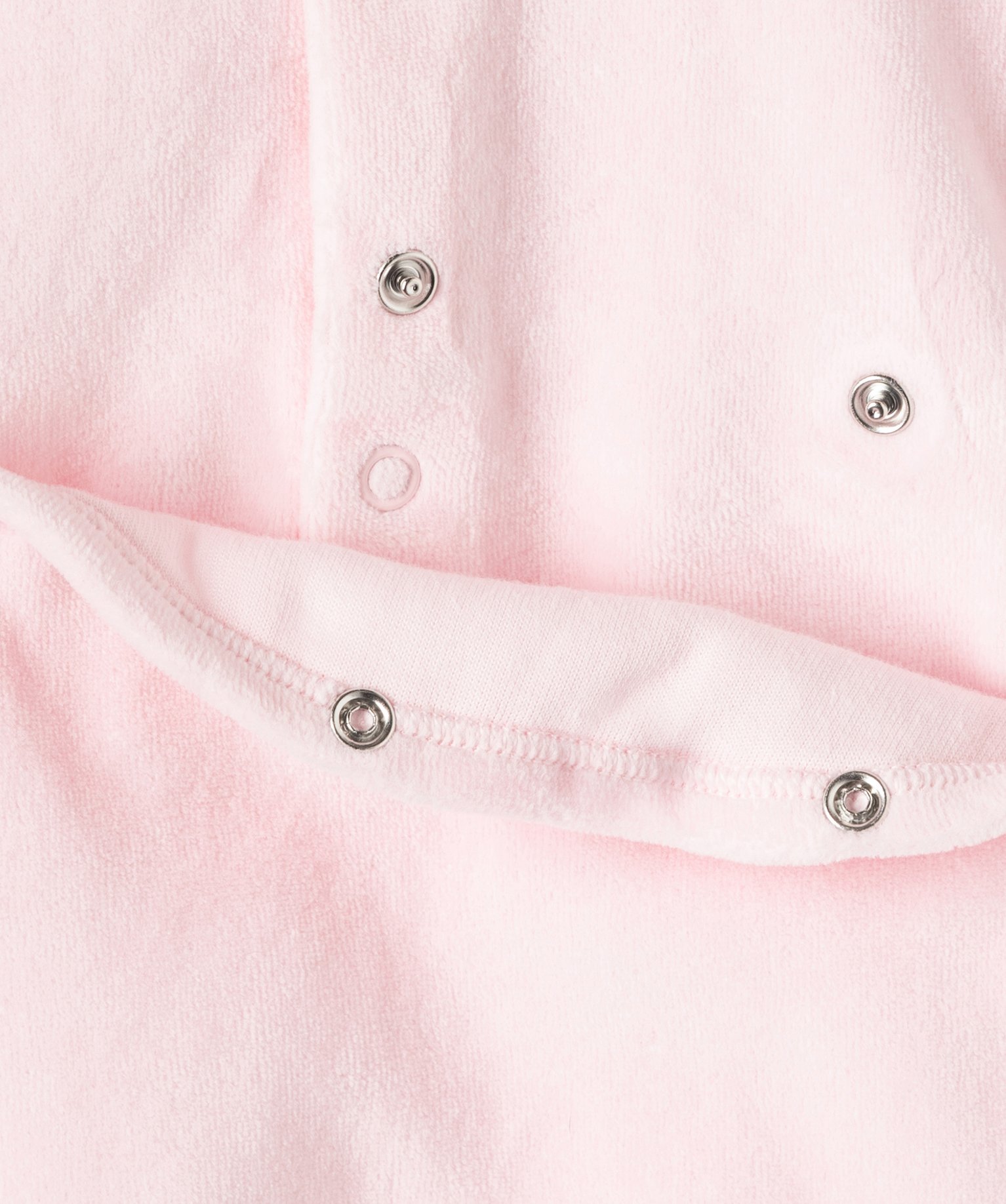 Pyjama bébé fille en velours avec volants sur les épaules rose | GEMO