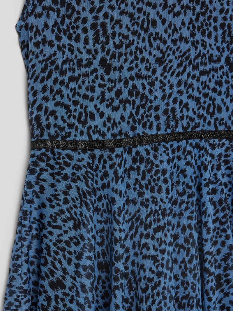 Kleid mit Animal-Print in blau