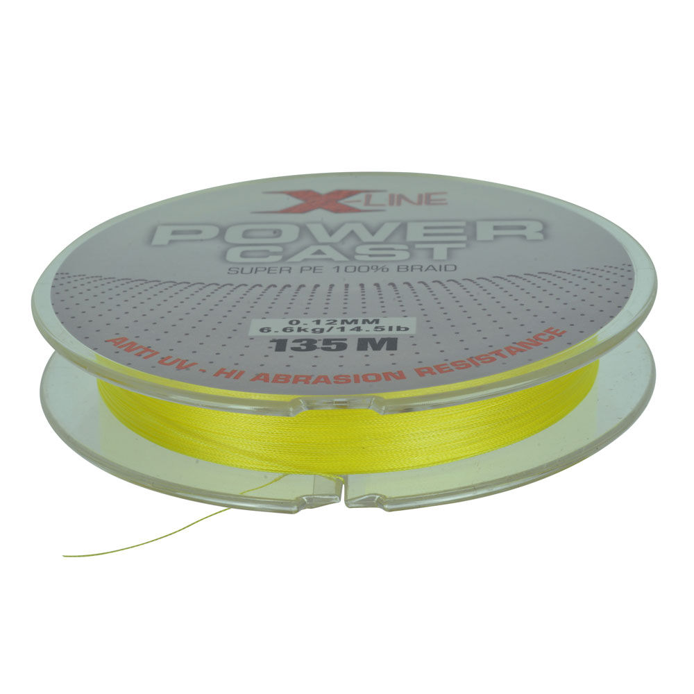 Tresse X-Line Power Cast keltainen 4 Brins 135m