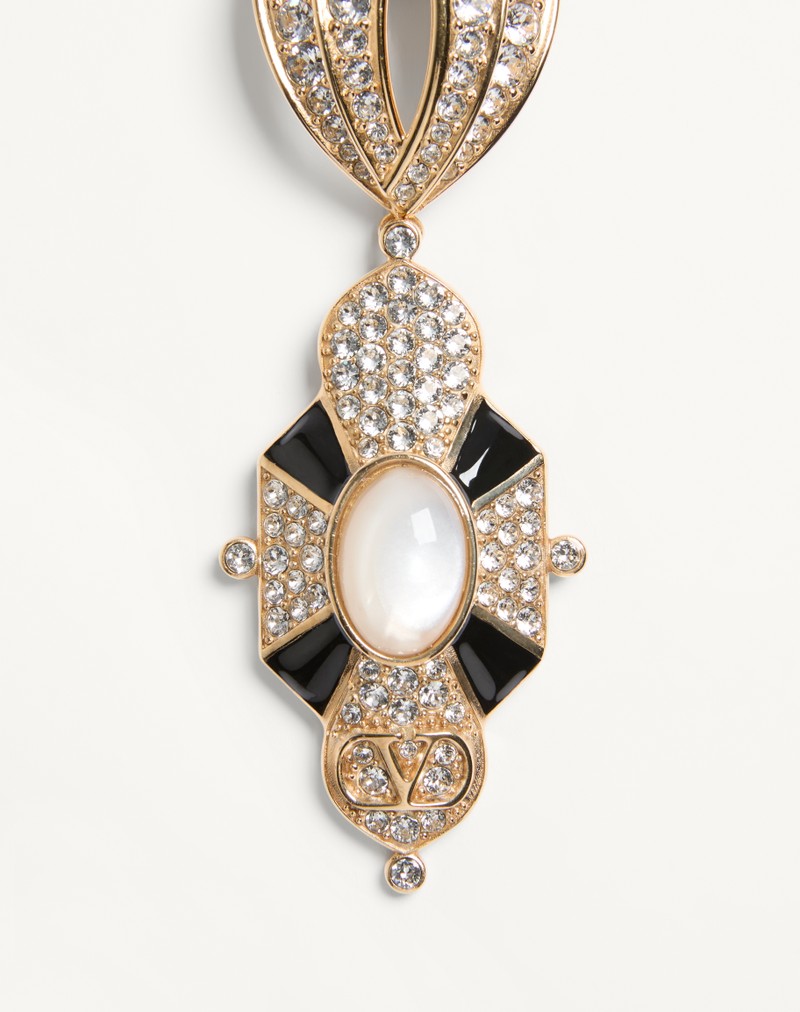 Pas Plus øreringe i metal, harpiks, emalje og Swarovski® krystaller