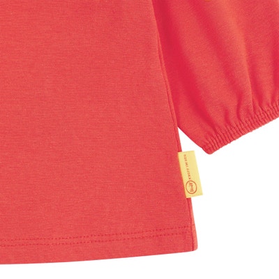 Poloshirt langarm, rot für Mädchen