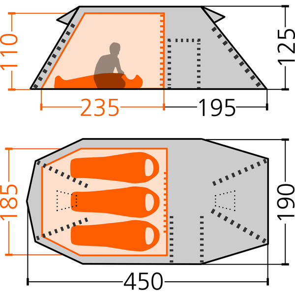 ALASKA 3235 PU - Tunnelzelt