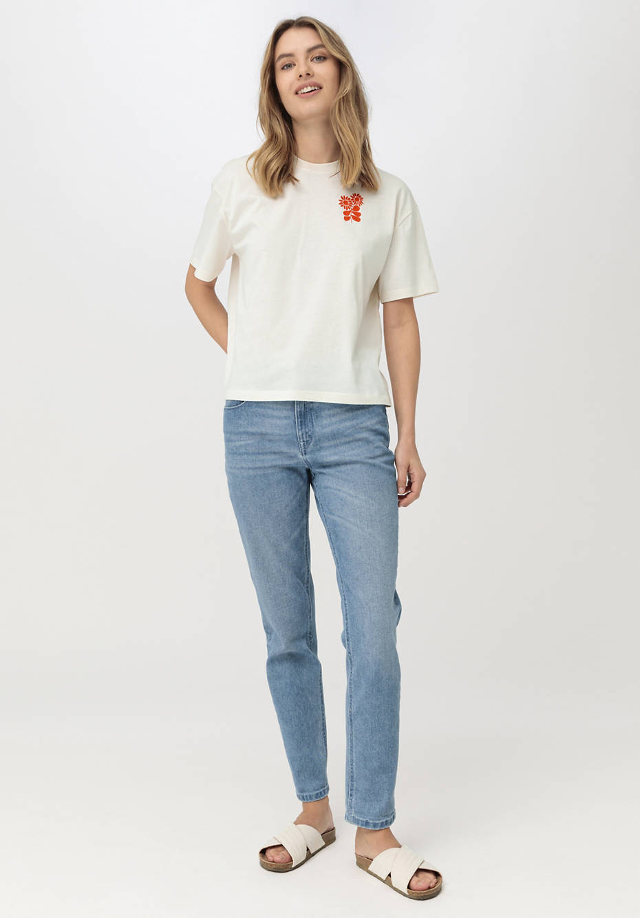 LIV LEE X HESSNATUR T-Shirt aus reiner Bio-Baumwolle