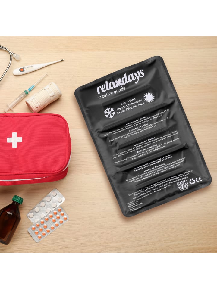relaxdays Kühlpad in Schwarz - (B)25 x (H)2 x (T)36 cm günstig kaufen onesize