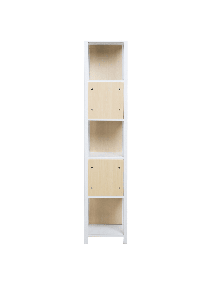 Beliani Bücherregal BOGOTA in Heller Holzfarbton/Weiß - (W) 35 x (H) 165 x (L) 35 cm günstig kaufen onesize