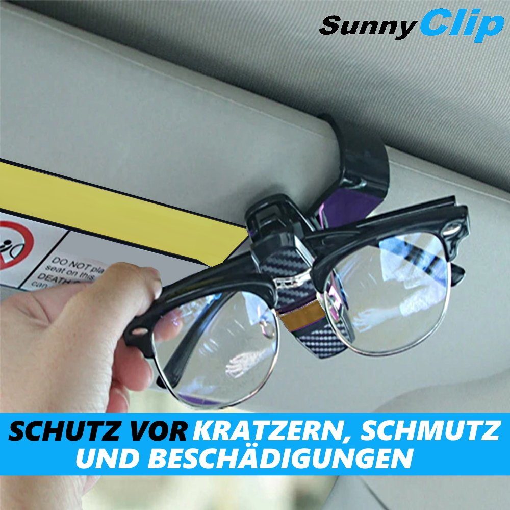 MAVURA Brillenetui SunnyClip Brillenhalter Auto Sonnenbrillen Brillenhalterung, Brillen Halter Kreditkarten Clip [2er Set]