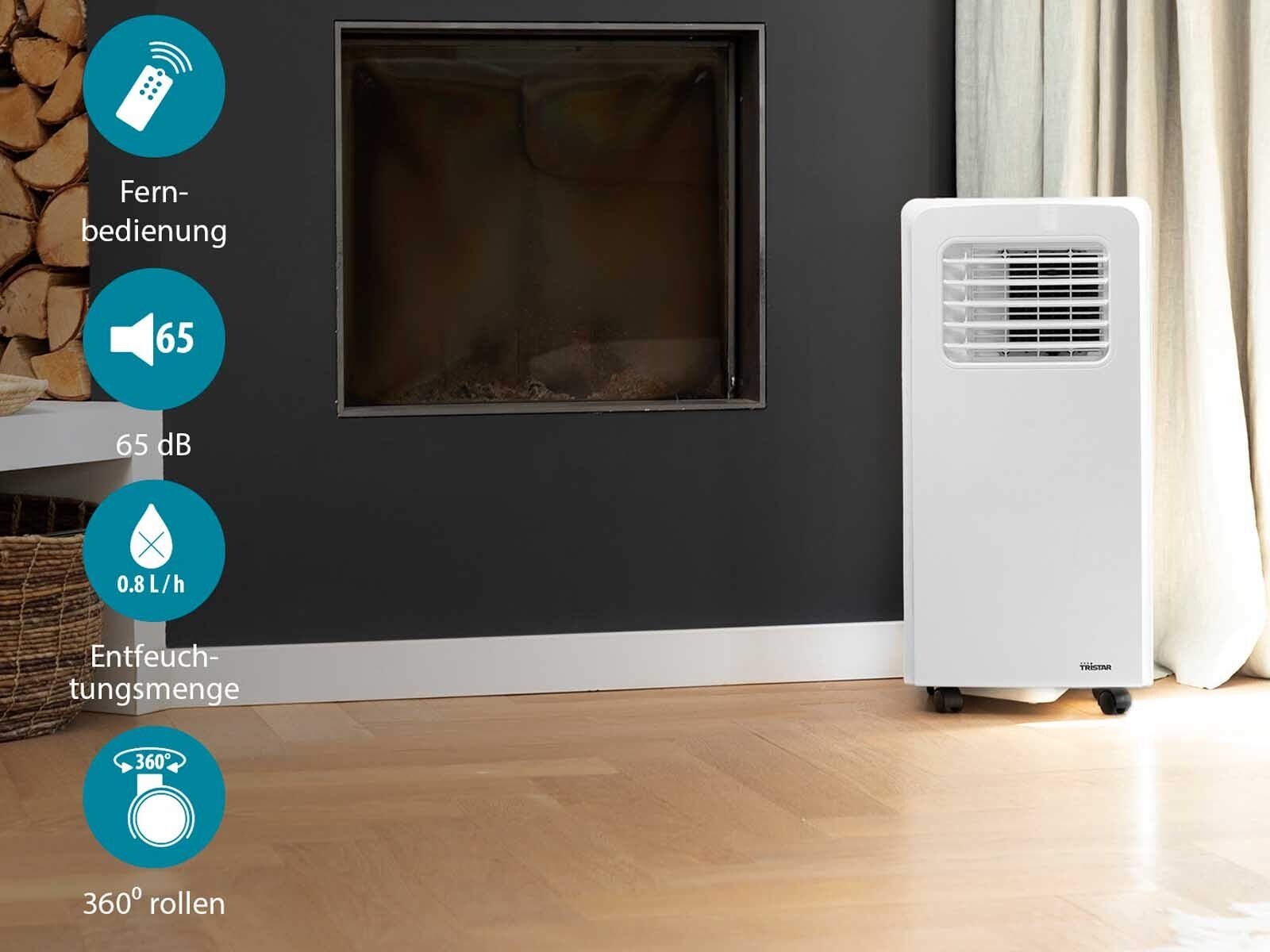 Tristar 3-in-1-Klimagerät, Mobile Klima-Anlage Standgerät, Luftkühler, Entfeuchter & Ventilator