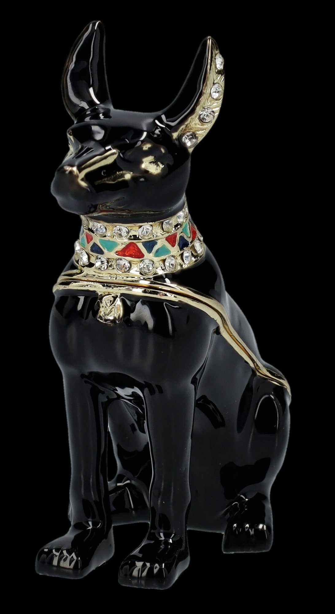 Figuren Shop GmbH Schmuckkasten Anubis Figur als verzierte Schmuckdose - Dekoration Schmuckkästchen