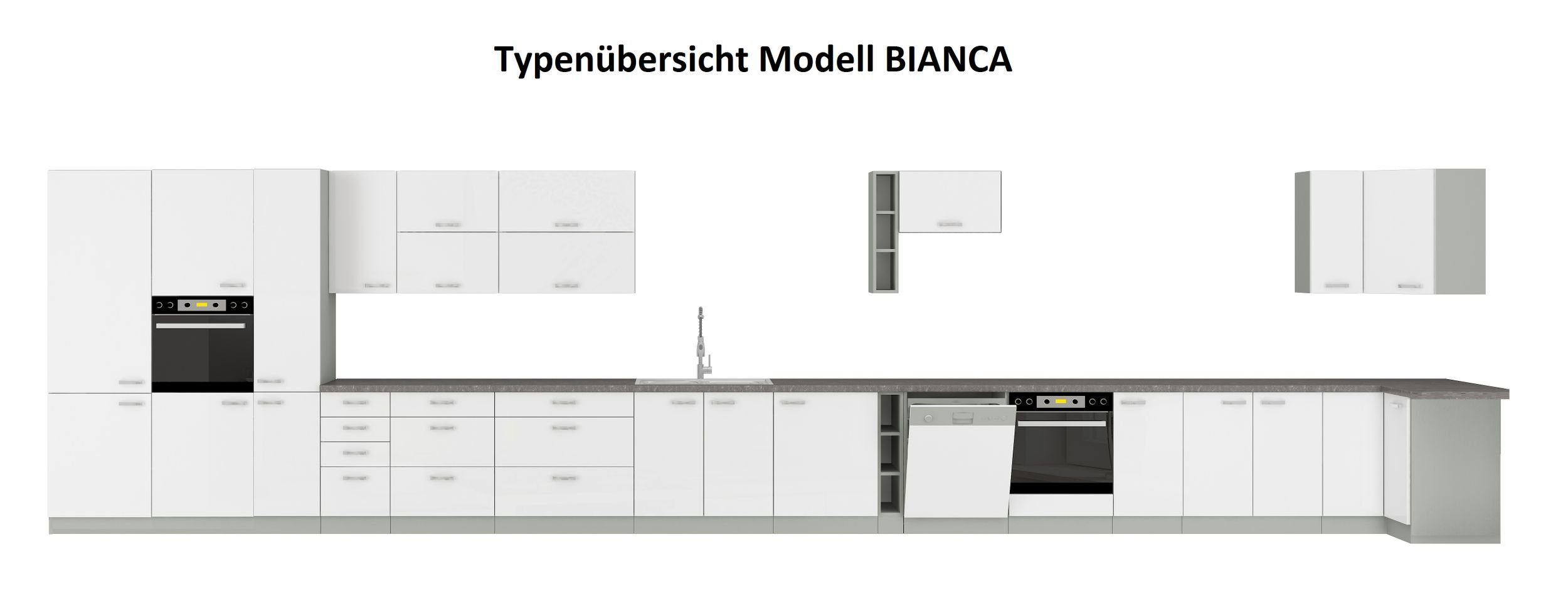 Küchen-Preisbombe Arbeitsplatte NEW - APL 100-28 - BIANCA/GREY/ROSE (2.8, 1 St), 100 cm