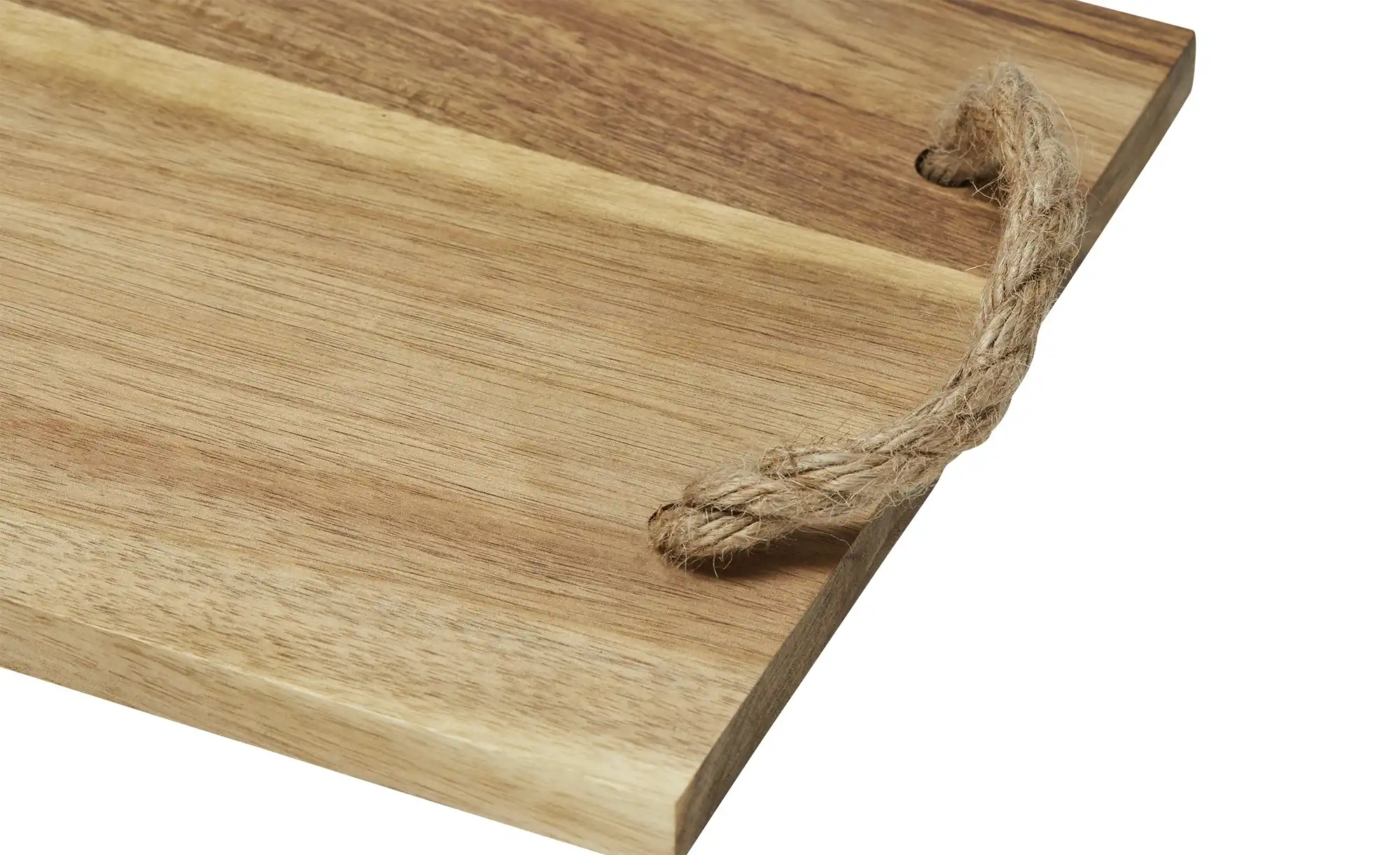 KHG Tablett eckig mit Seilgriffen