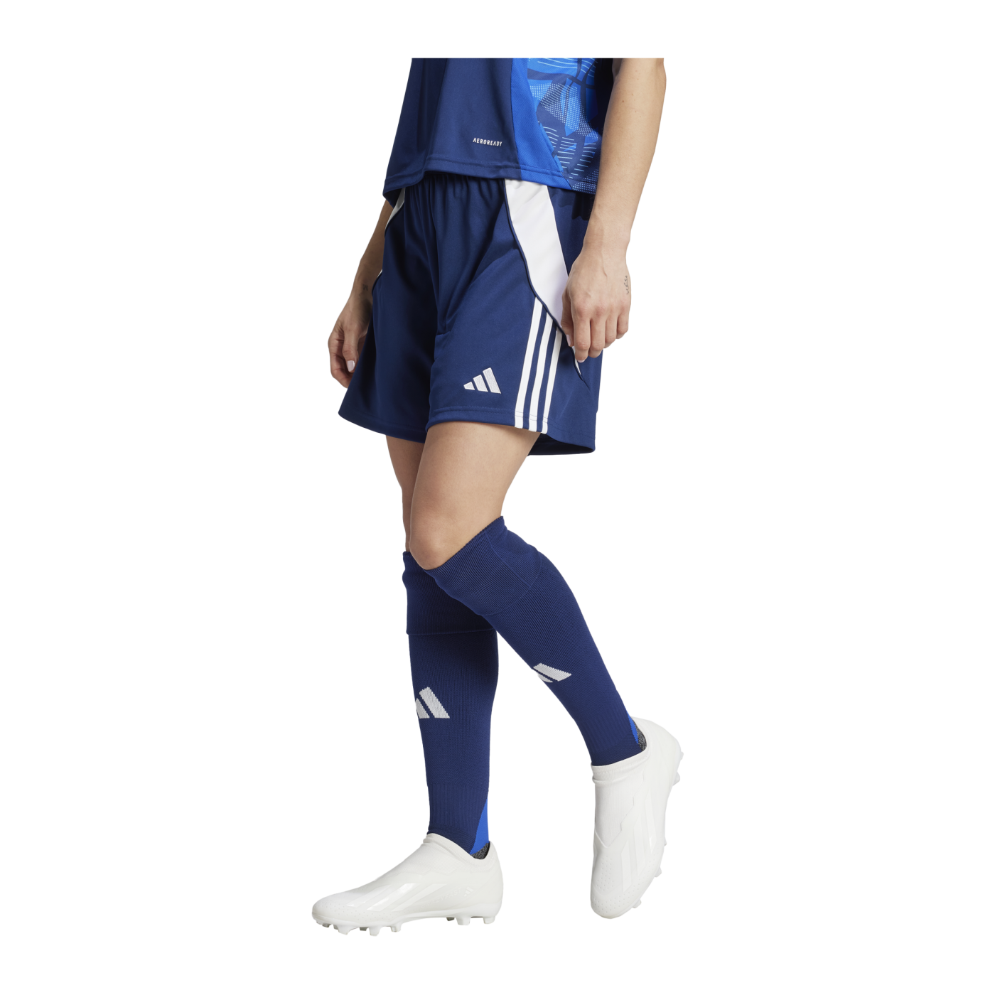 adidas Tiro 24 Short Damen Blau Weiss