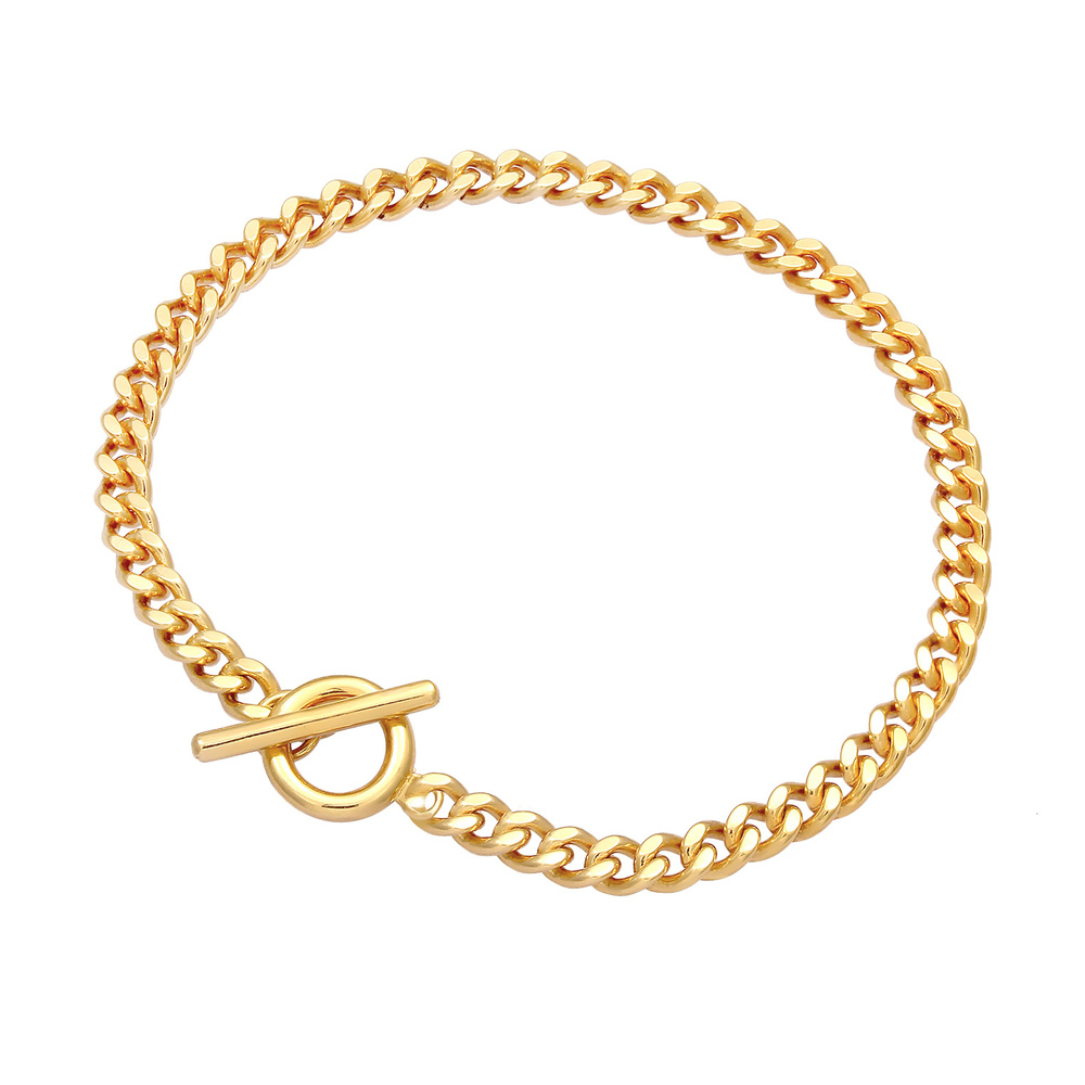 Elli Elli Bracelet Bracelet Chaîne Basic avec fermeture à barre en argent 925 sterling Bracelet
