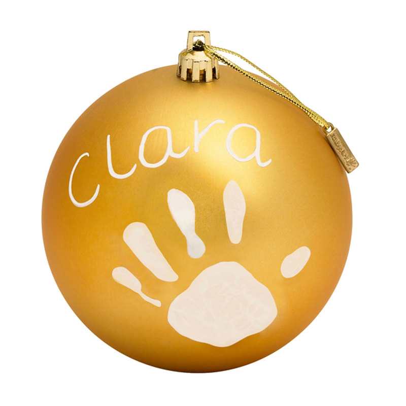 Boule de Noël dorée personnalisable Baby Art