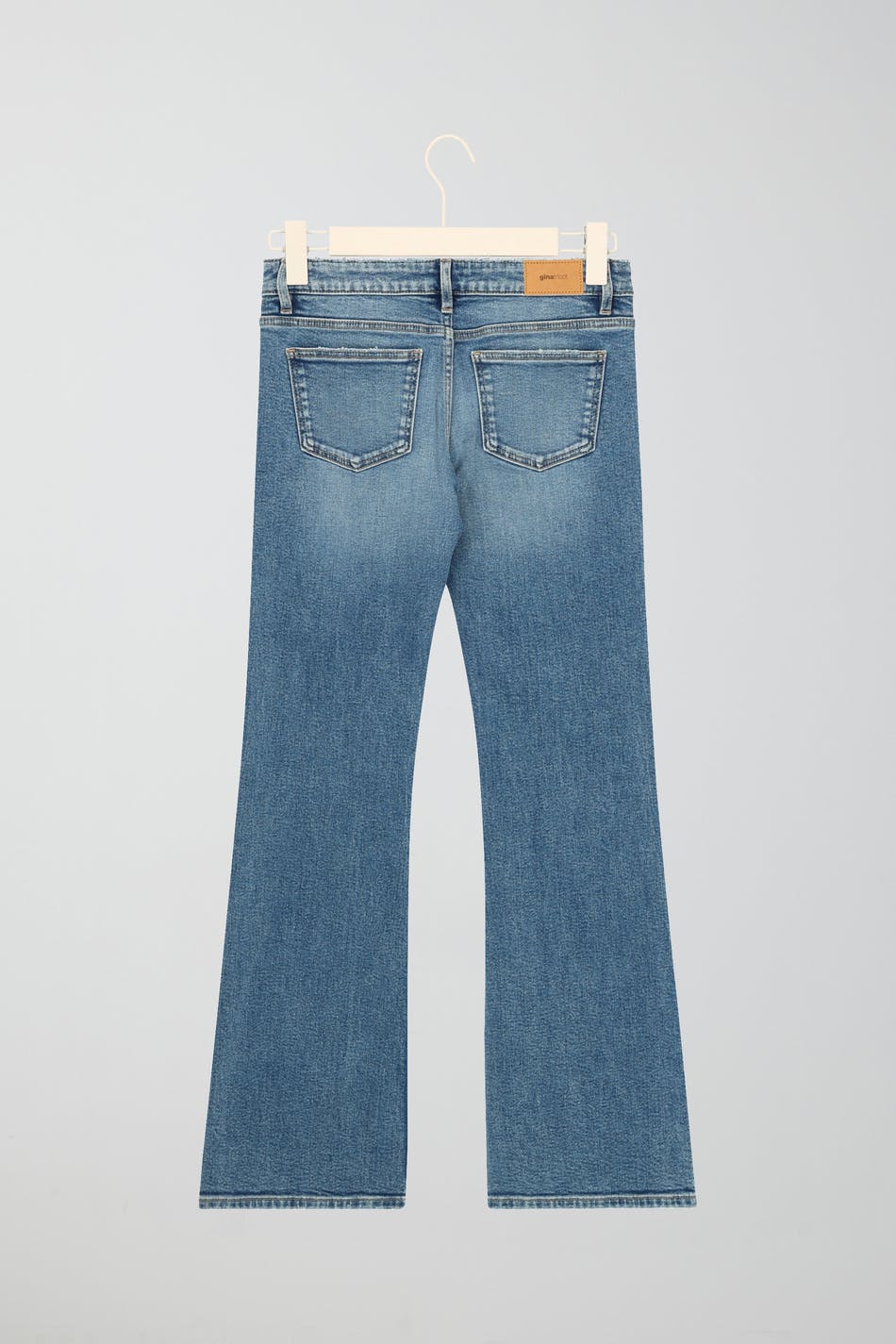 Low waist flare button jeans