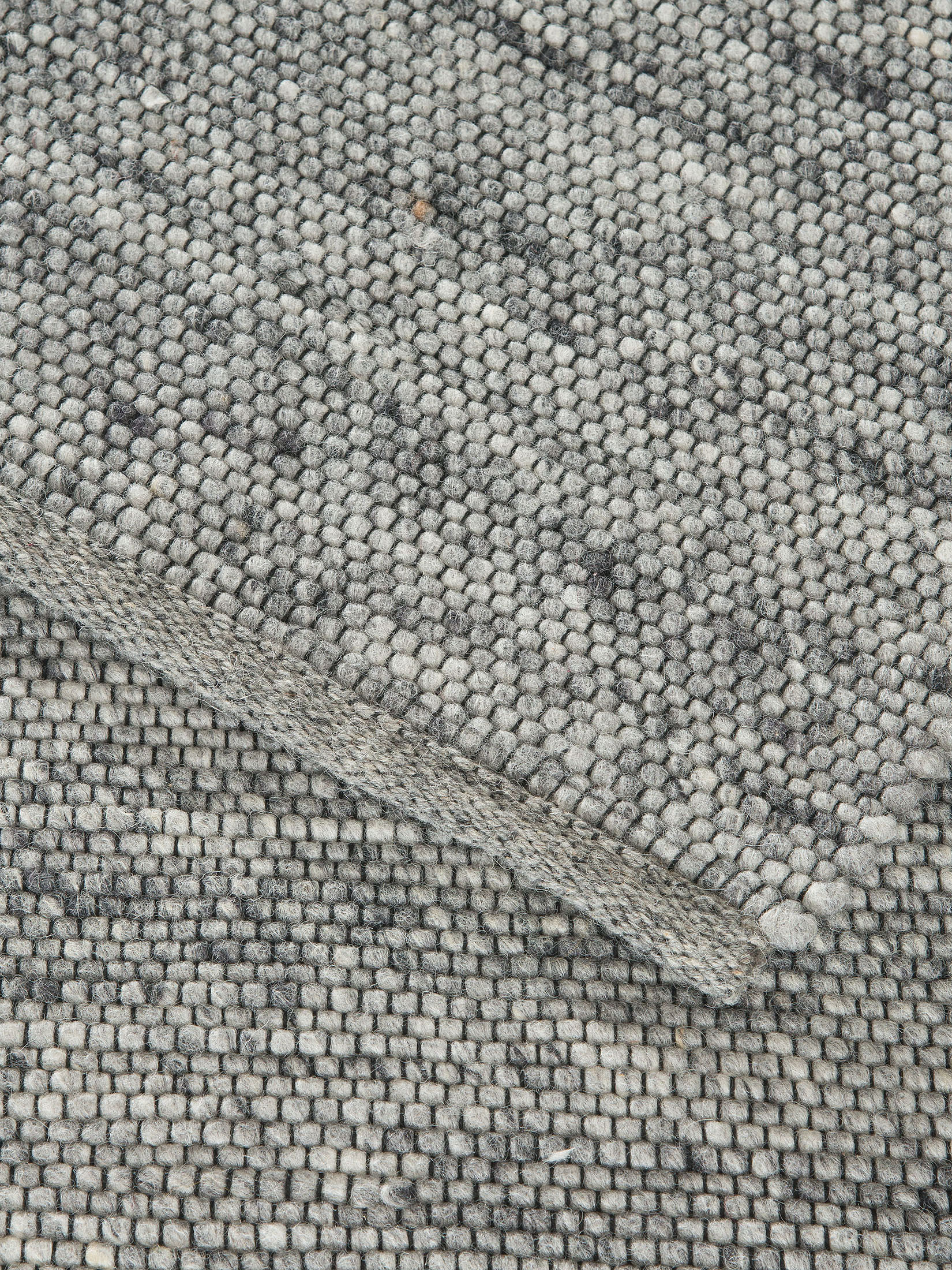 Hörneberg Woll-Teppich, Grau