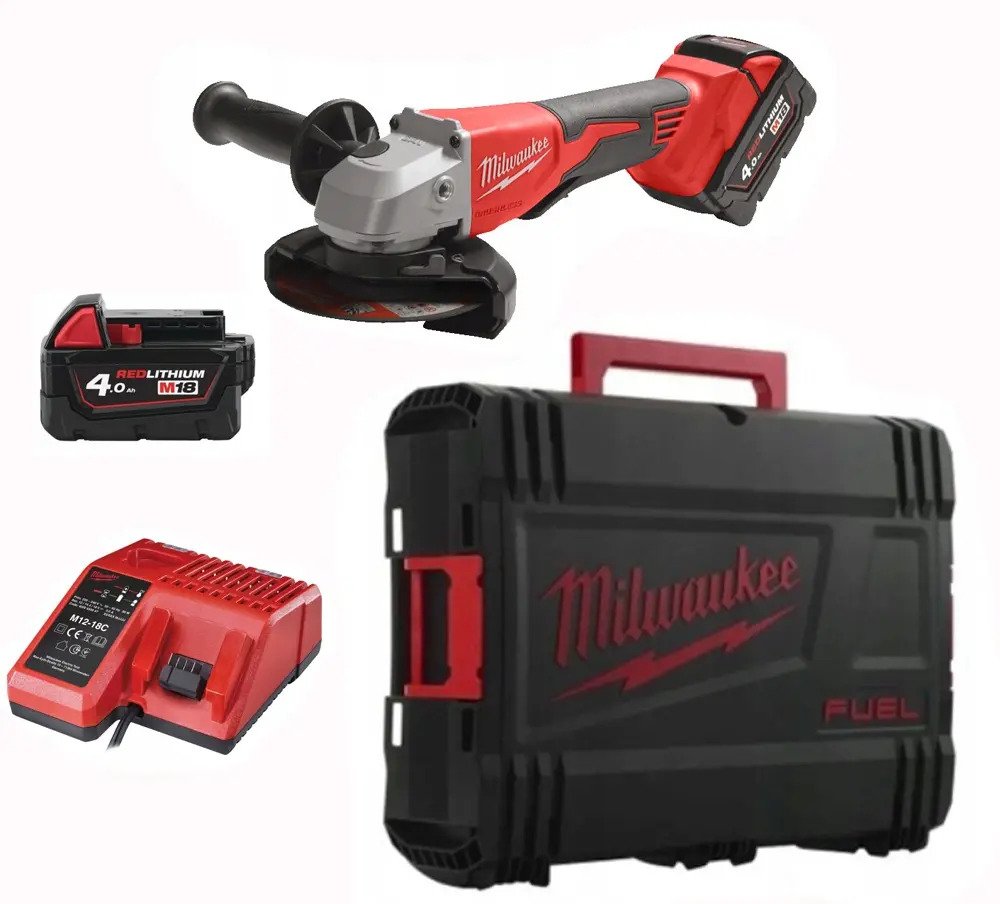 Milwaukee 4933492646 M18 BLSAG125XPD-402X Cordless Angle Grinder with Paddle Switch 18V 4.0Ah in HD Box 4933492646
