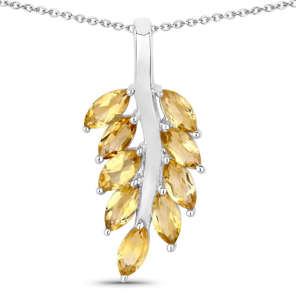 Rafaela Donata Chaîne Floral Argent sterling Citrine en Argent Bijoux