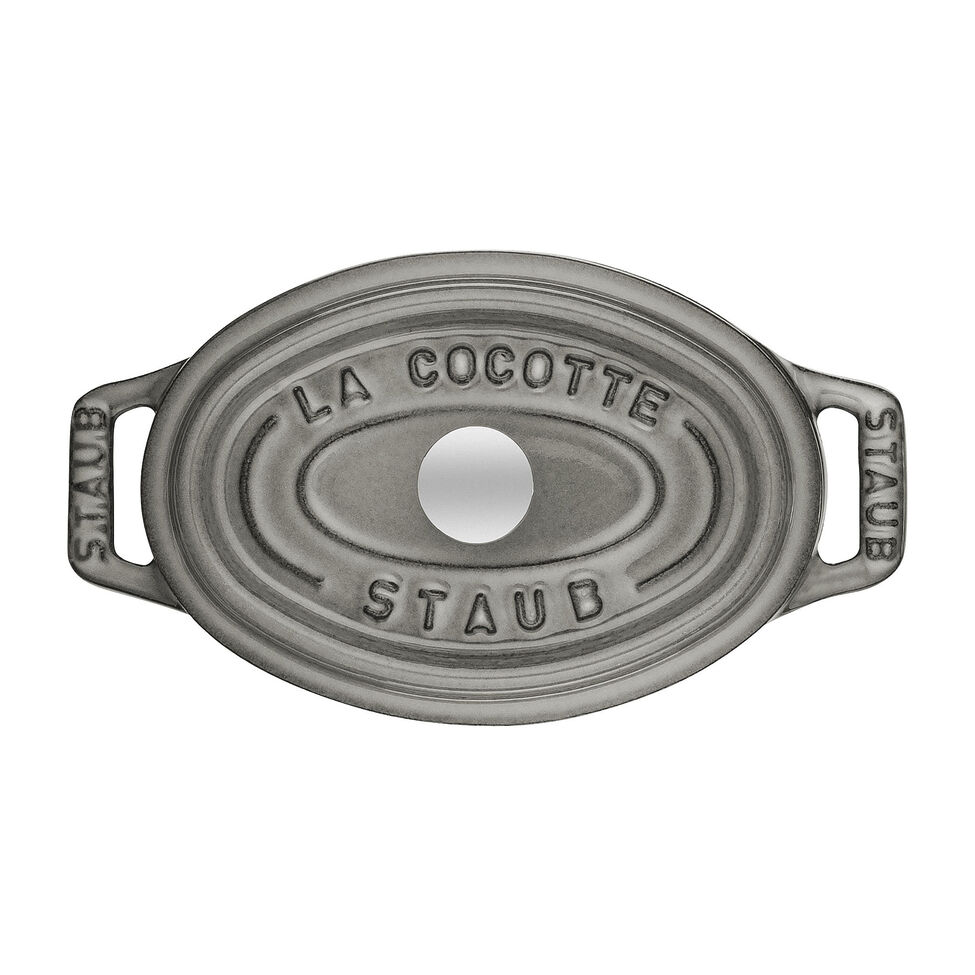 Mini Cocotte 11 cm, oval, Graphit-Grau, Gusseisen