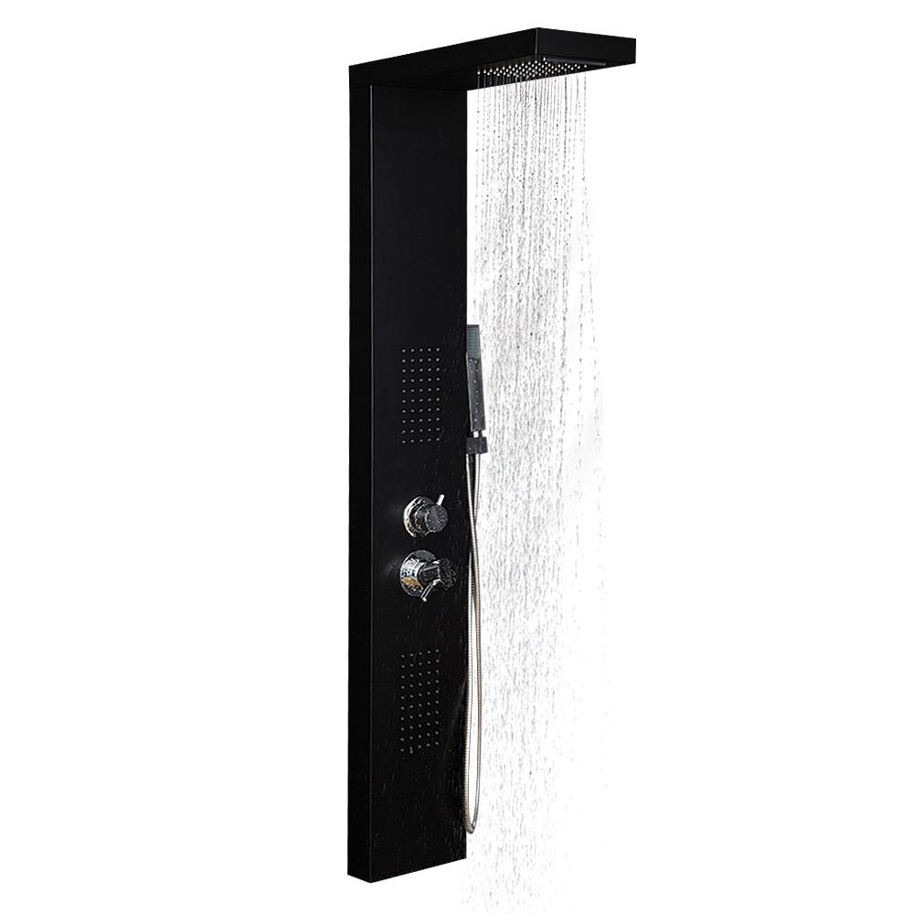 Home Deluxe Duschpaneel CASCATA - black