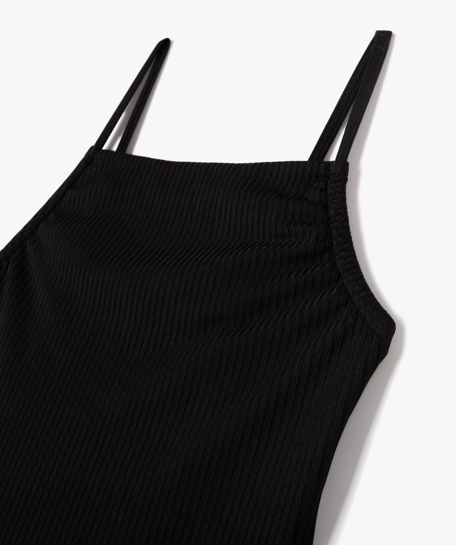 Maillot de bain fille une pièce en maille ctelée noir | GEMO