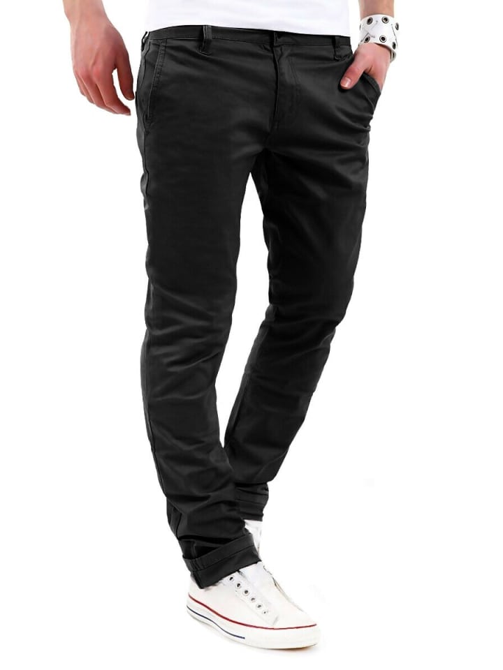behype Chinohose Heritage in schwarz günstig kaufen