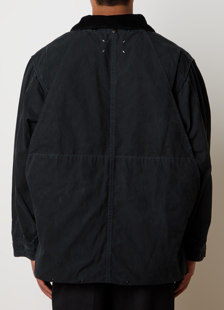 Parka Maison Margiela com bolsos no peito e com aba.