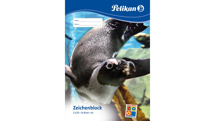 Pelikan Zeichenblock A3 sortiert 10 Blatt 100g/qm