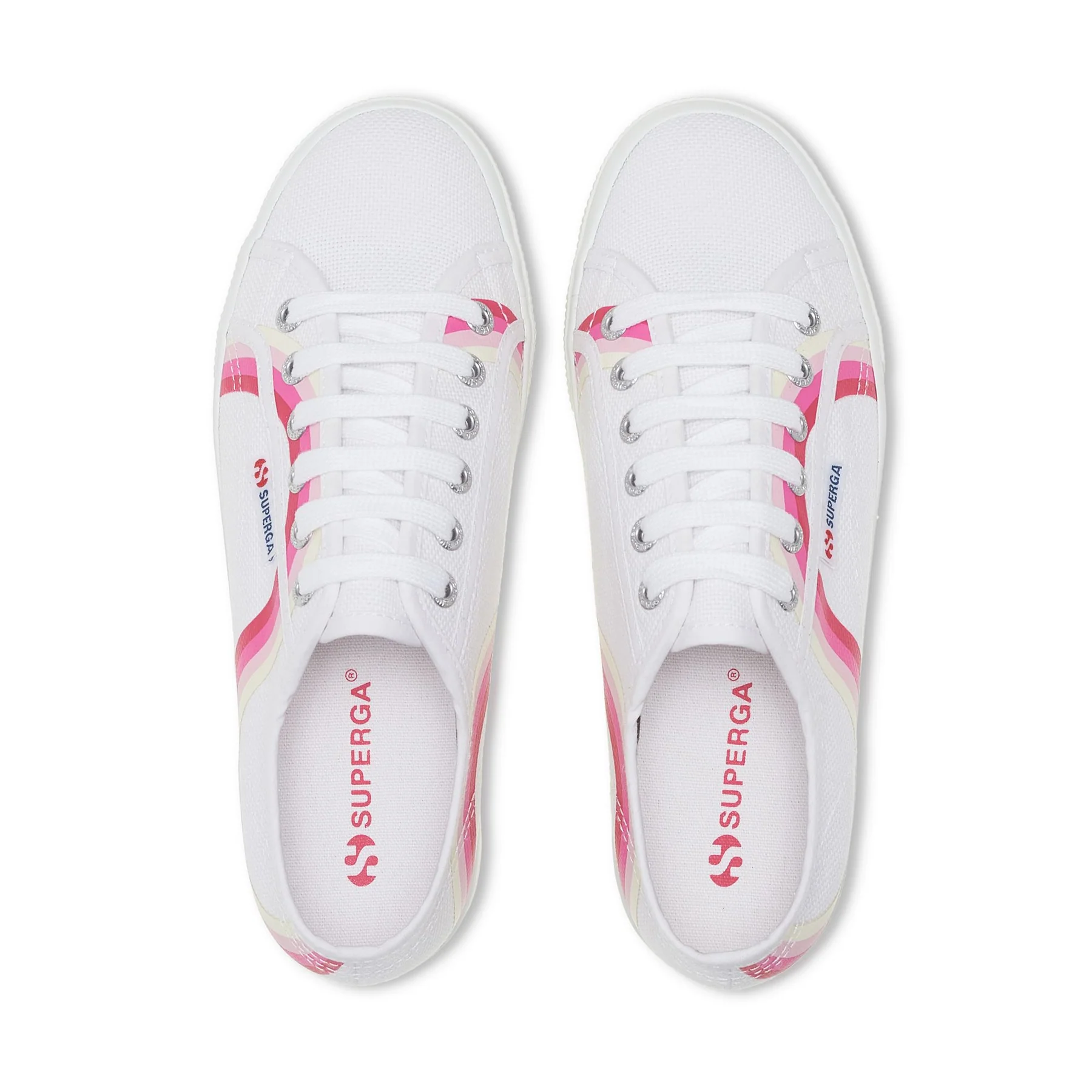 2790 ROUND STRIPES-WHITE-SHADED PINK