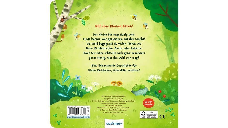 Meine Mitspiel-Pappe: Magst du mit mir Honig naschen?