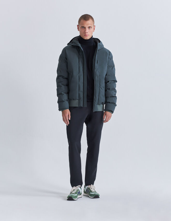 Doudoune bitume nylon granité WATERPROOF BREATHABLE Homme