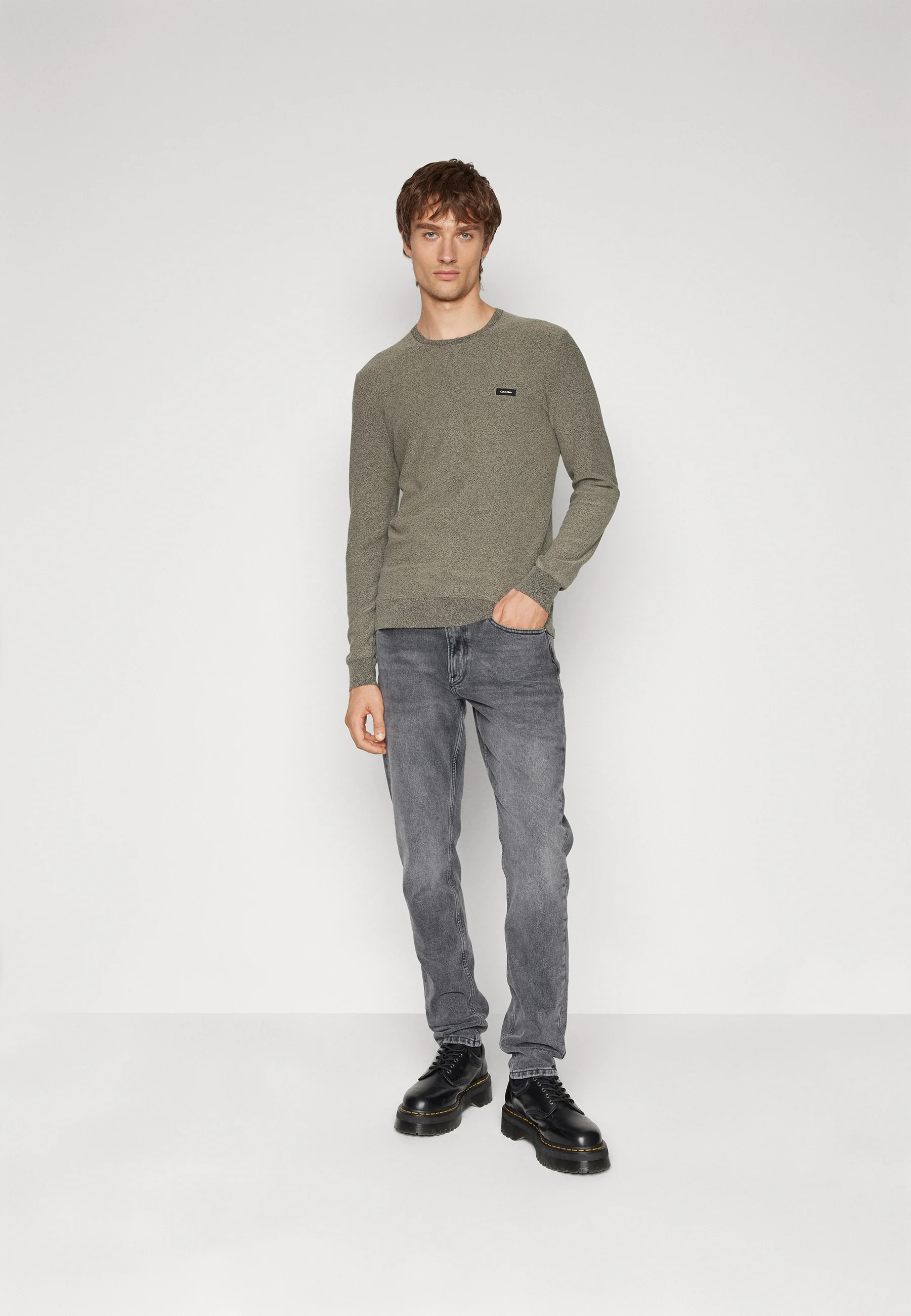 Calvin Klein MOULINE SWEATER - Jersey de punto