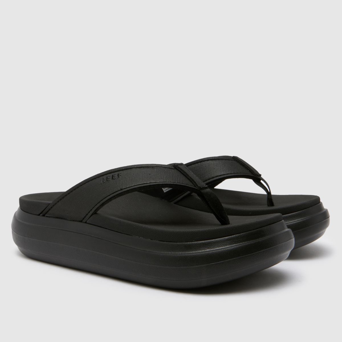 Reef – Svarta kuddsandaler med Bondi-mönster