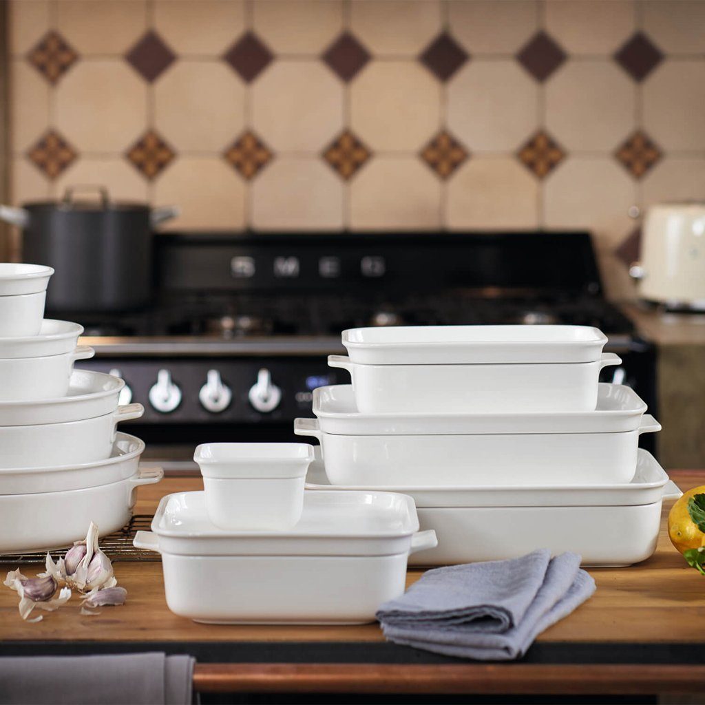 Villeroy & Boch Auflaufform Clever Cooking rechteckige Backform 24 x 14 cm, Porzellan, (1-St)