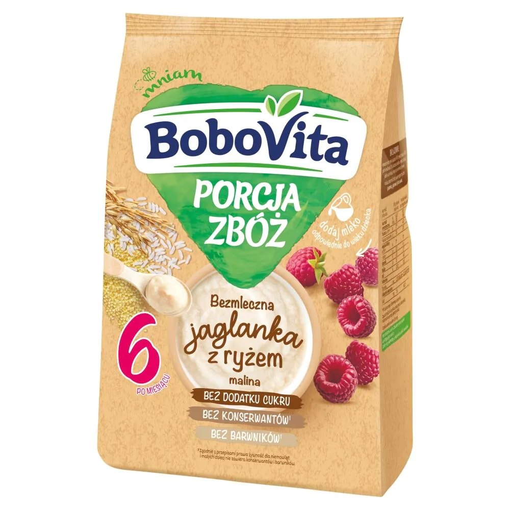 Bobovita χυλός σιτηρών χωρίς γαλακτοκομικά προϊόντα με κεχρί - ρύζι βατόμουρο