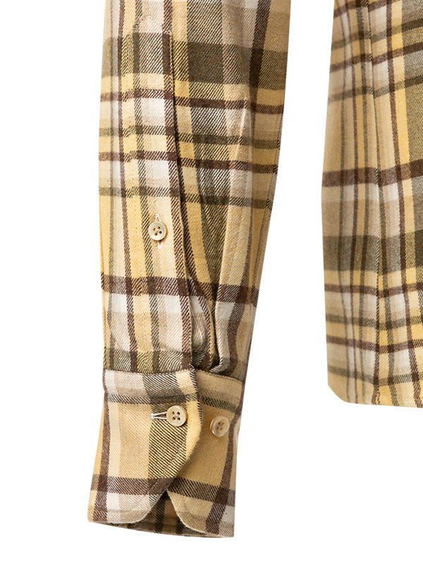 Stenströms, Hemd, Fitted Body, Flanell, senf-braun kariert