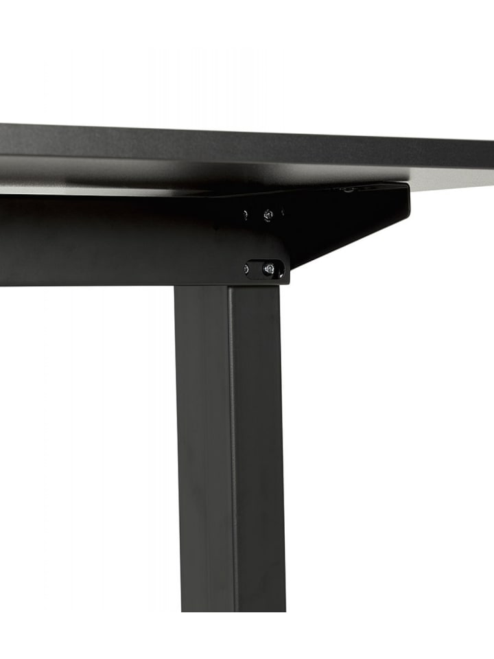 KADIMA DESIGN Höhenverstellbarer Schreibtisch aus Holz Metall | Modern Elegant in Schwarz günstig kaufen