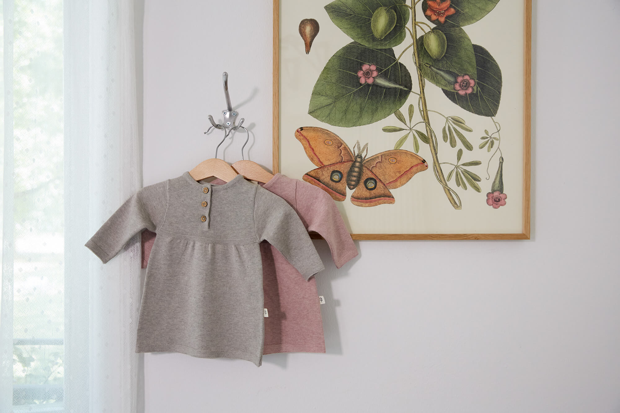 Babykleid - Strick Bio-Baumwolle, Grau