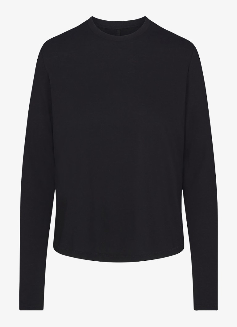 Tricou SKIMS cu mânecă lungă, guler rotund și croială lejeră