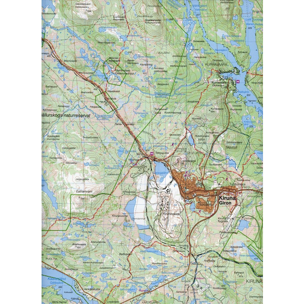 Fjällkartan 1 : 100 000 BD4 Kiruna Bergwanderkarte 1 : 100 000 - Wanderkarte