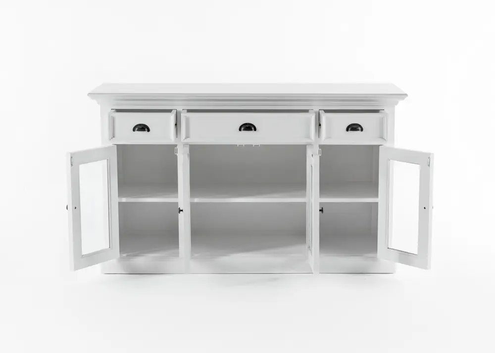 Novasolo Buffet Halifax Buffet mit 4 Glastüren 3 Schubladen