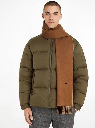 TOMMY HILFIGER Herren Kaschmirschal TH CASHMERE PLAQUE SCARF