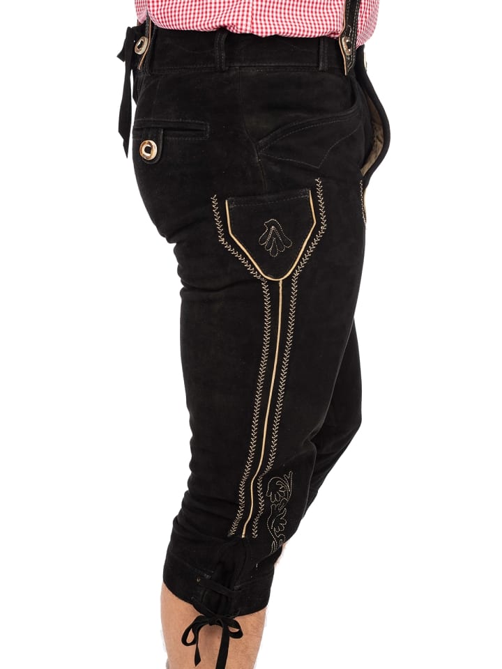 MADDOX Lederhose KORBINIAN-HT in schwarz günstig kaufen 56