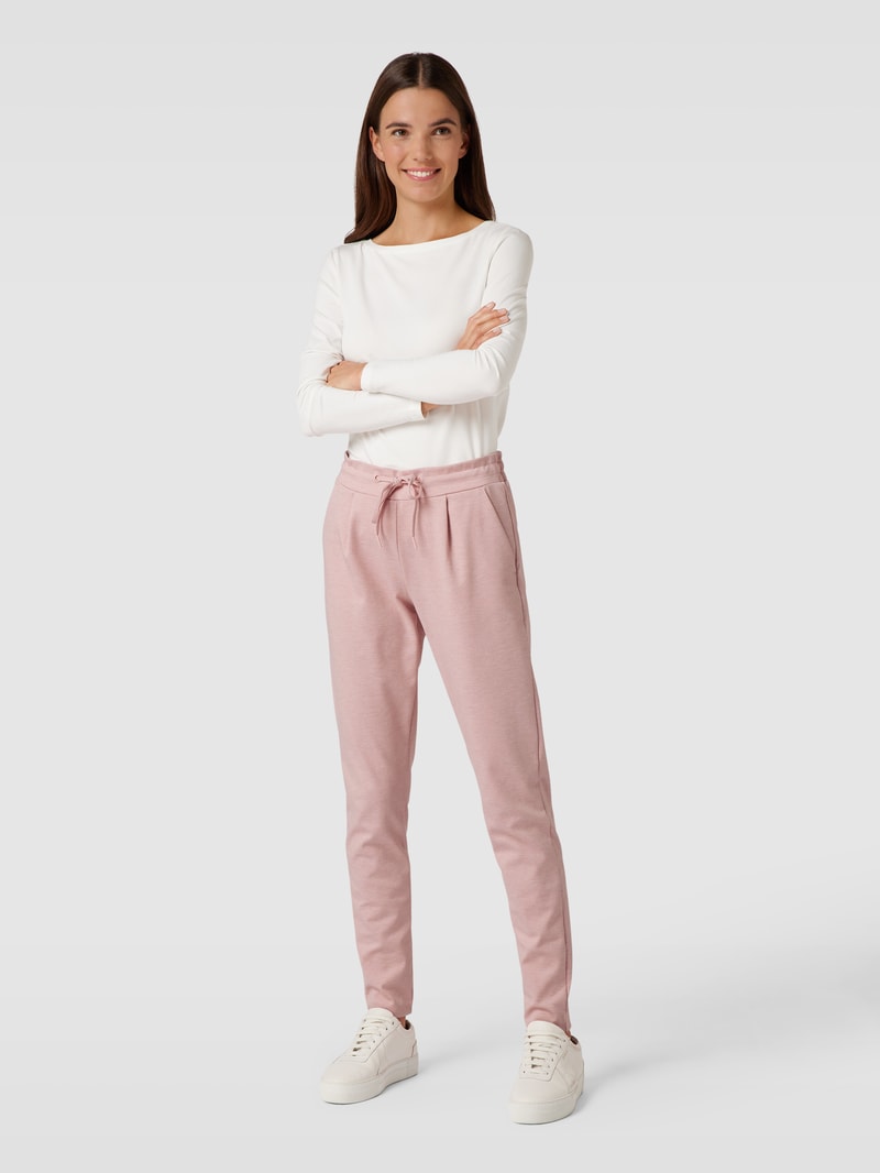 Sweatpants mit Tunnelzug Modell 'KATE' in altrosa meliert