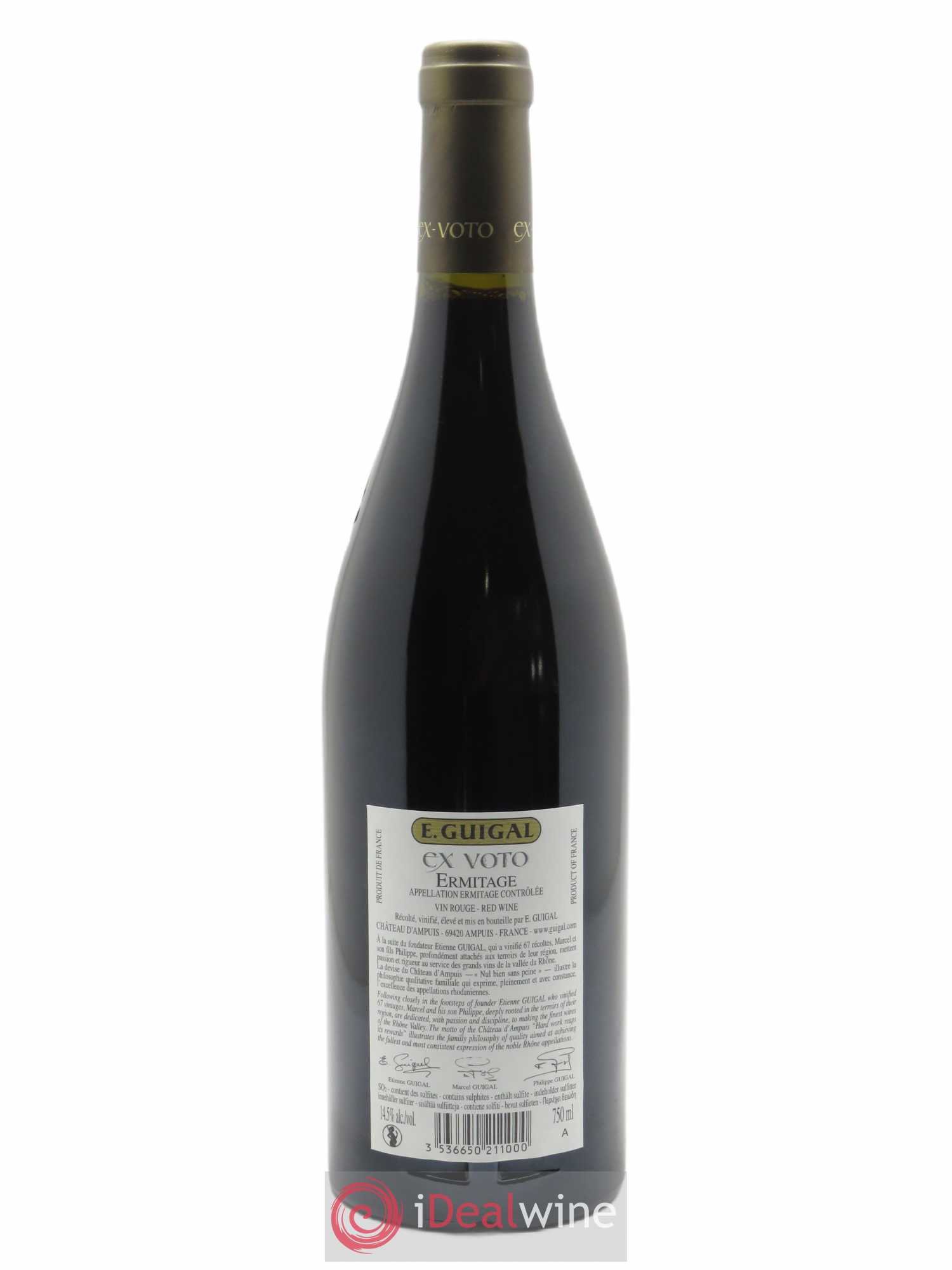 Ermitage Ex Voto Guigal  2018 - Lot de 1 Bouteille